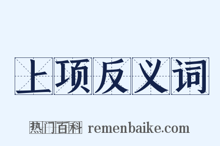 上项反义词是什么意思的图片